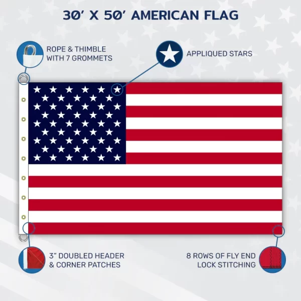30' x 50' American Flag - Image 2